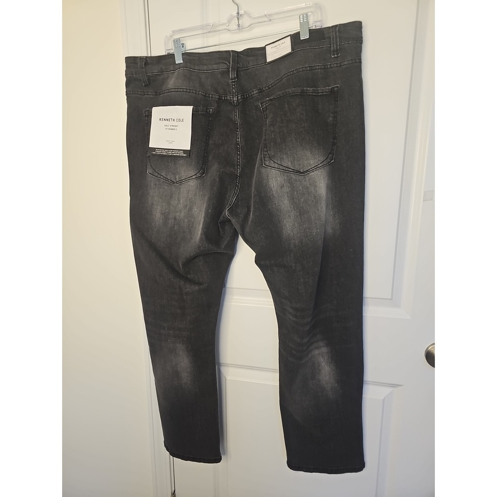 Kenneth‎ Cole Sustainable Denim Men's Jeans 42x30 Kaven Black Stretch NWT - Picture 3 of 9